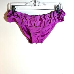 Purple Ruffled  Swim Bottoms